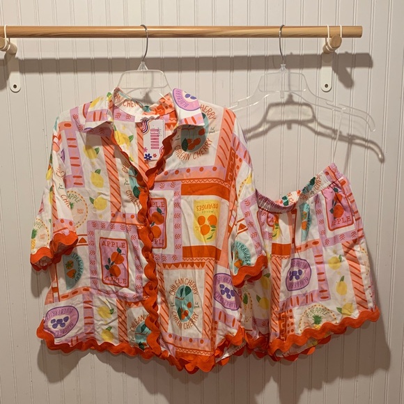 Peach Love California Other - Peach Love California Fresh Fruit Themed Matching Pajama Set